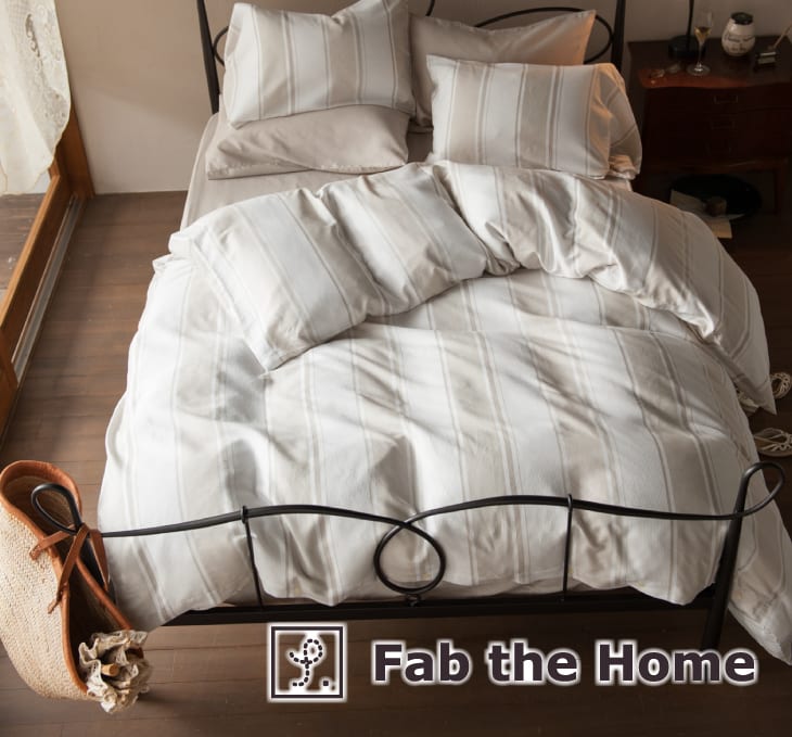 布団カバー ダブルサイズ Fab the Home（ファブザホーム） Chic stripe
