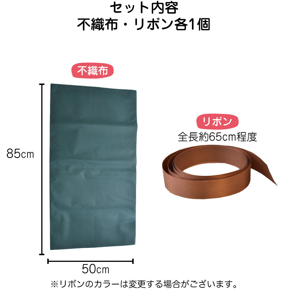 ラッピング袋 ( リボン付き ) グリーン 幅50×丈85cm 1枚