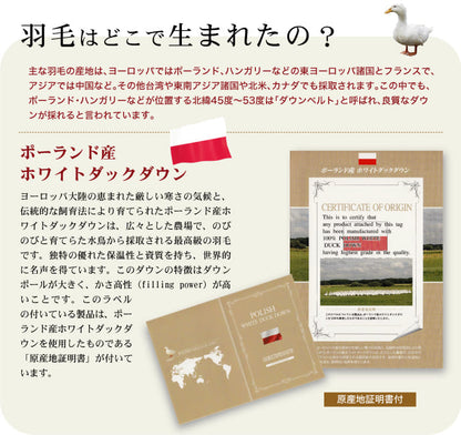 ザ・羽毛布団ツインキルト 【ロイヤルゴールドラベル】ダブルサイズ