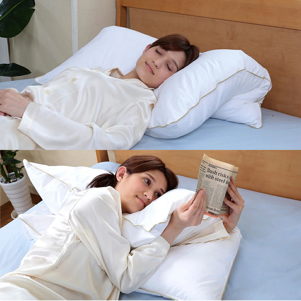 特別価格Fairy 低反発枕 竹カバー付き ホワイトとグレー並行輸入 フォスフレイクスピロー ハーフボディ枕 クラシック 80×80cm