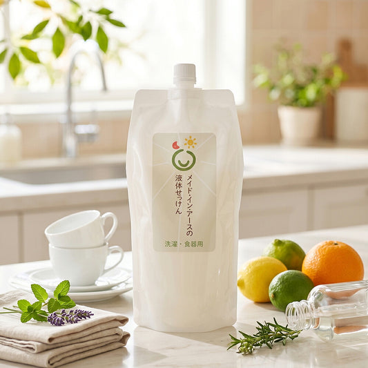 【正規品】メイドインアース 天然ココヤシ 無添加せっけん (液体) 詰め替え 900ml