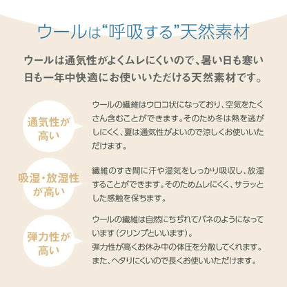 Amolir 中芯素材が選べる5層構造の羊毛敷布団