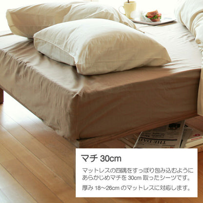 シーツ シングルサイズ Fab the Home（ファブザホーム）Double gauze ダブルガーゼ ベッドシーツ 100×200×30センチ