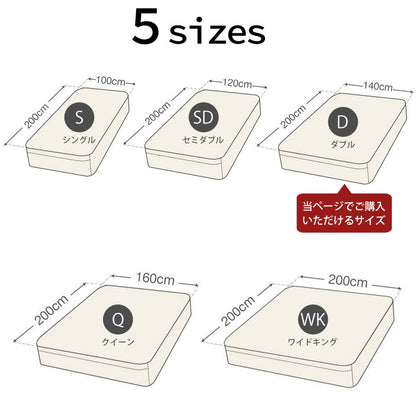 シーツ ダブルサイズ Fab the Home（ファブザホーム）Double gauze ダブルガーゼ ベッドシーツ 140×200×30センチ