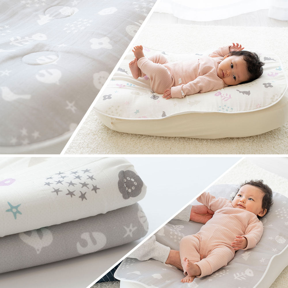 iimin Cカーブ ベビーベッド 専用 パッド赤ちゃんの寝姿勢を保ち、パッと敷いてサッとお洗濯できる便利な敷パッド