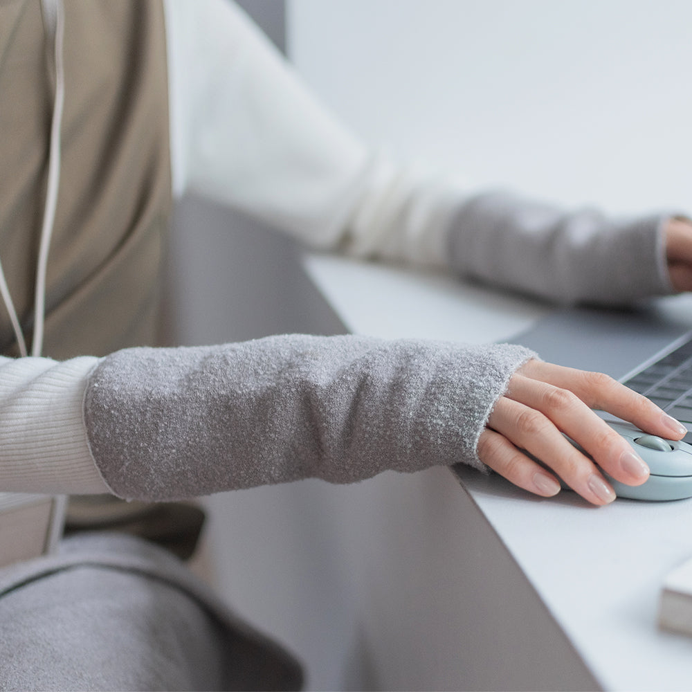 もちはだ 手首まくら 裏起毛リストウォーマー フリーサイズ