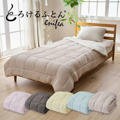 とろけるふとん enifea2 掛けカバー●セミダブル170×210㎝さくら×白 ディーブレス 掛け布団 とろける 日本製 とろけるふとん enifea 2 肌